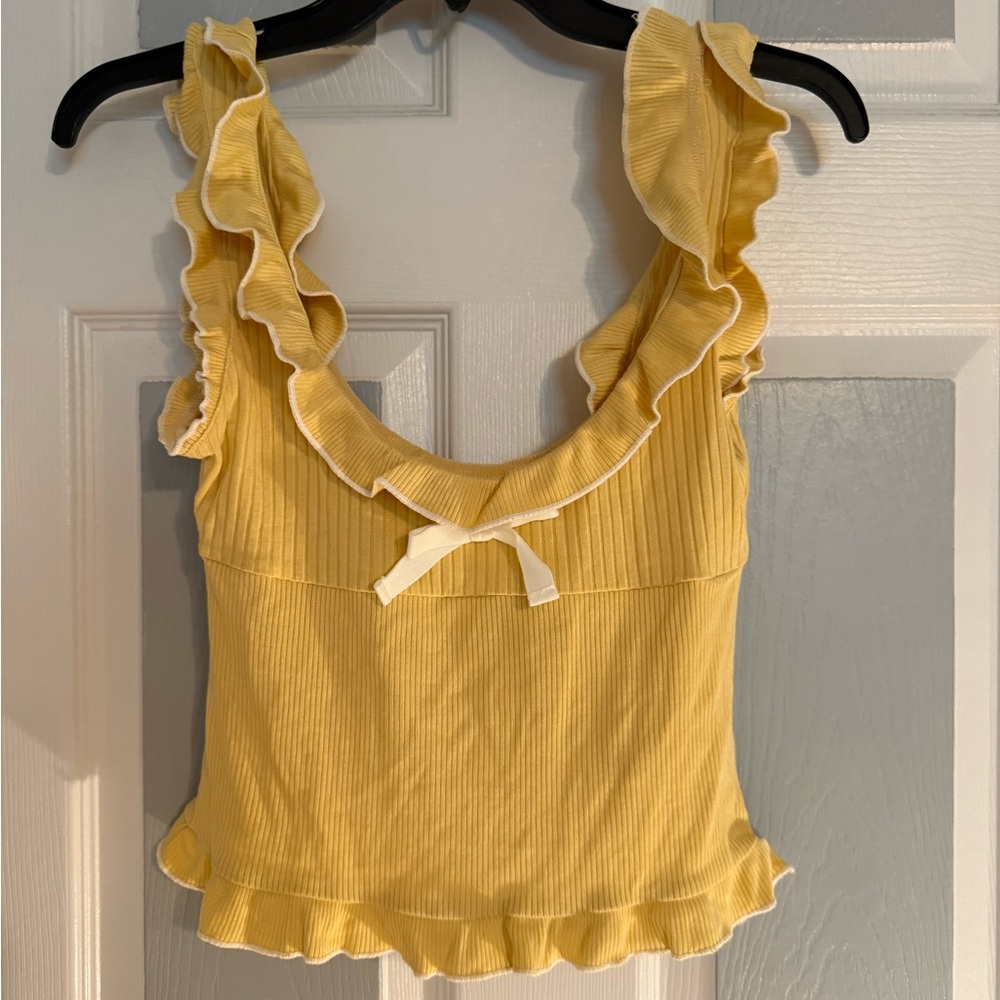 Kimchi Blue Darya Ruffle Bow Tank Top View 2